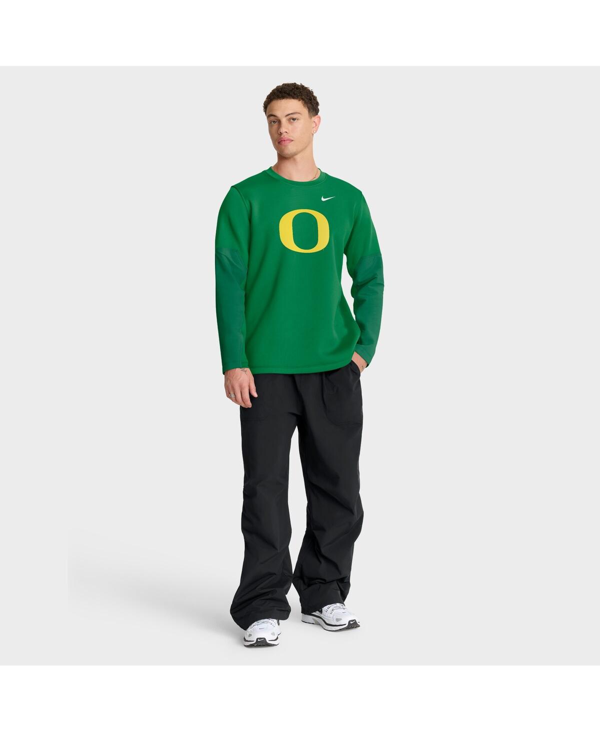 Nike Green Oregon Ducks 2025 Sideline Coach Performance Long Sleeve T-shirt In Green