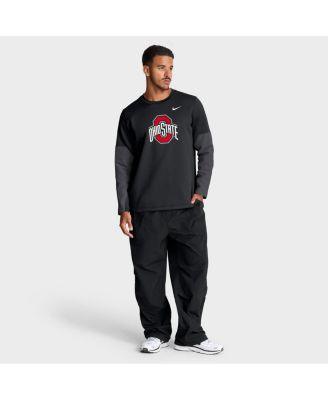 Men's Black Ohio State Buckeyes 2025 Sideline Coach Performance Long Sleeve T-Shirt