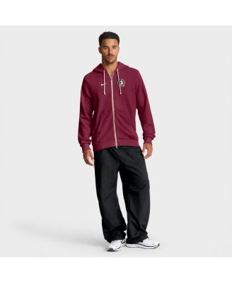 Men's Garnet Florida State Seminoles 2025 Sideline Performance Full-Zip Hoodie