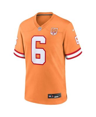 Men's Baker Mayfield Creamsicle Tampa Bay Buccaneers 50th Season Game Jersey