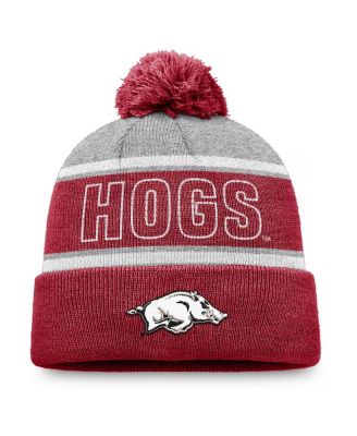 Top of the World - Men's Cardinal Arkansas Razorbacks Two-Tone Cuffed Pom with Knit Hat