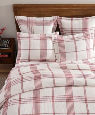 Home Waffle Plaid 3-Pc. Comforter Set, King