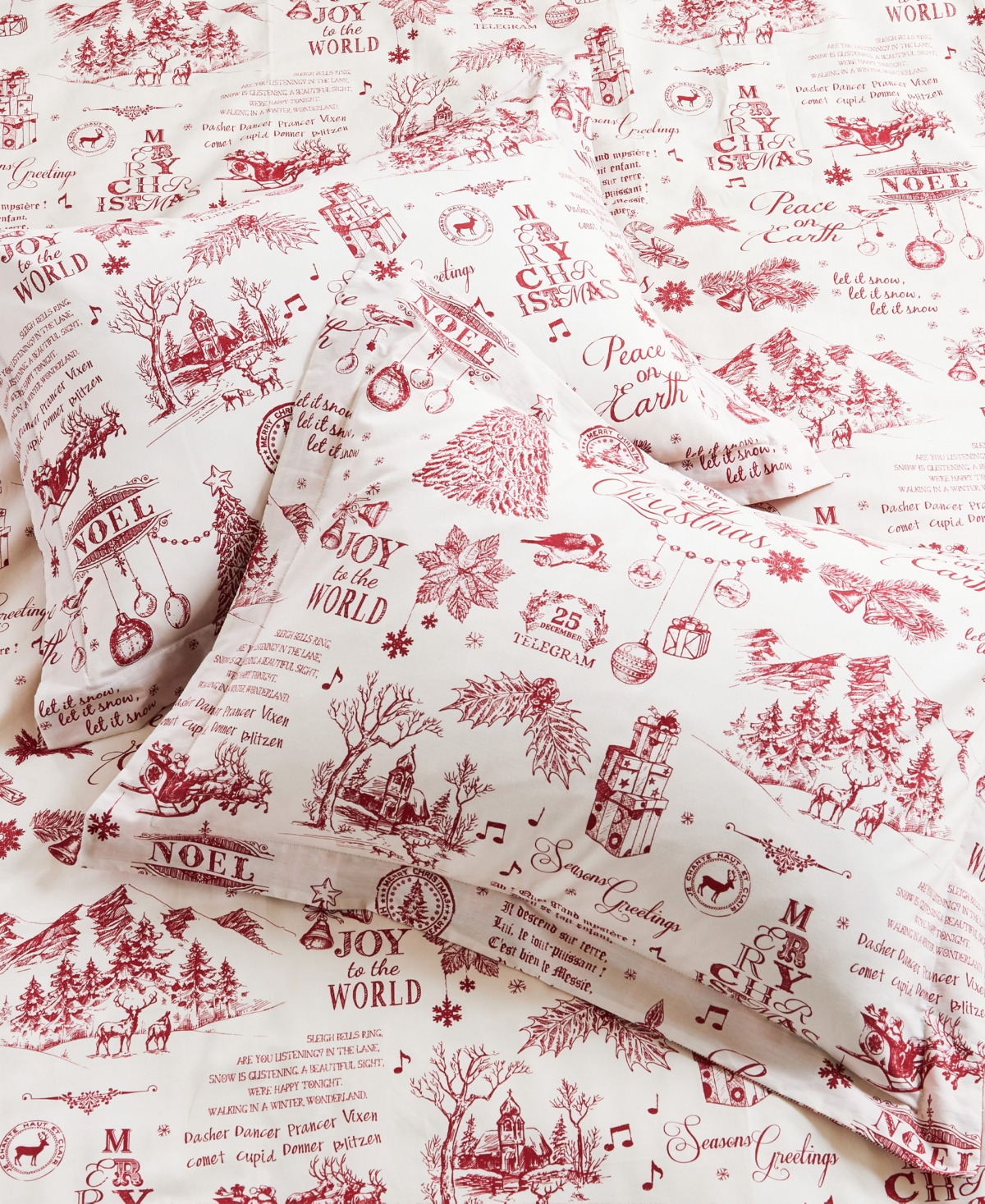 Levtex Home Yuletide Reversible 3-pc. Comforter Set, Full/queen In Red
