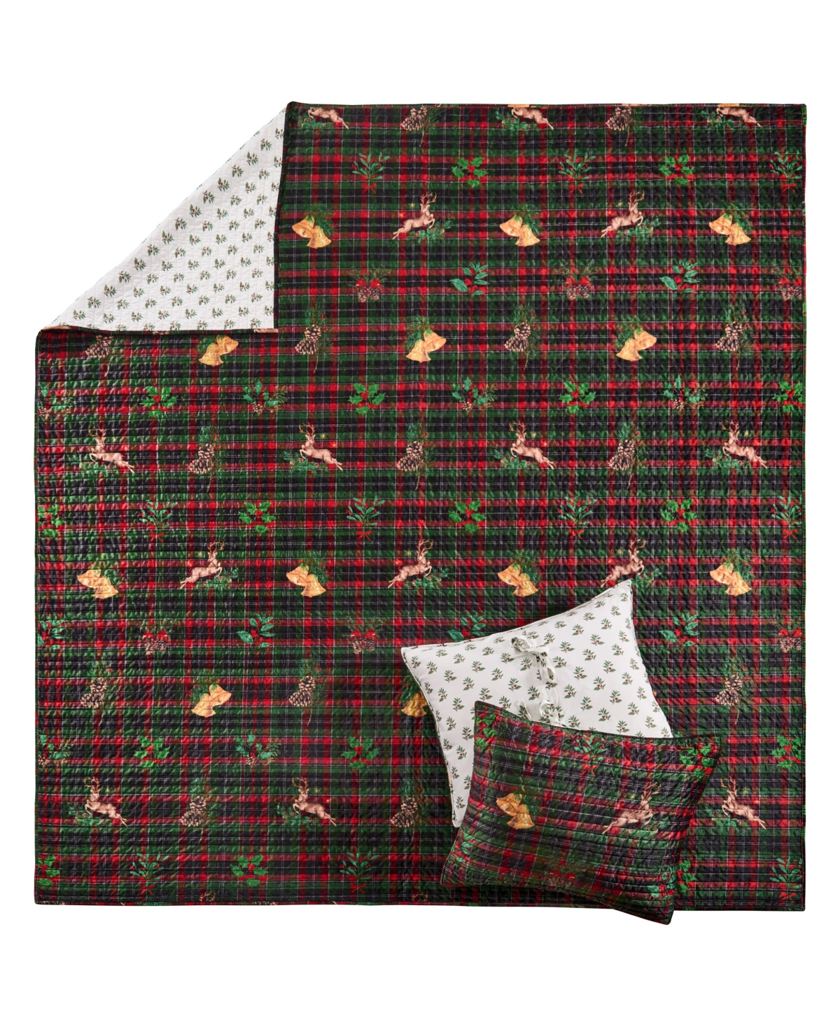 Levtex Home Merry Tartan Reversible Quilt, King/california King In Green