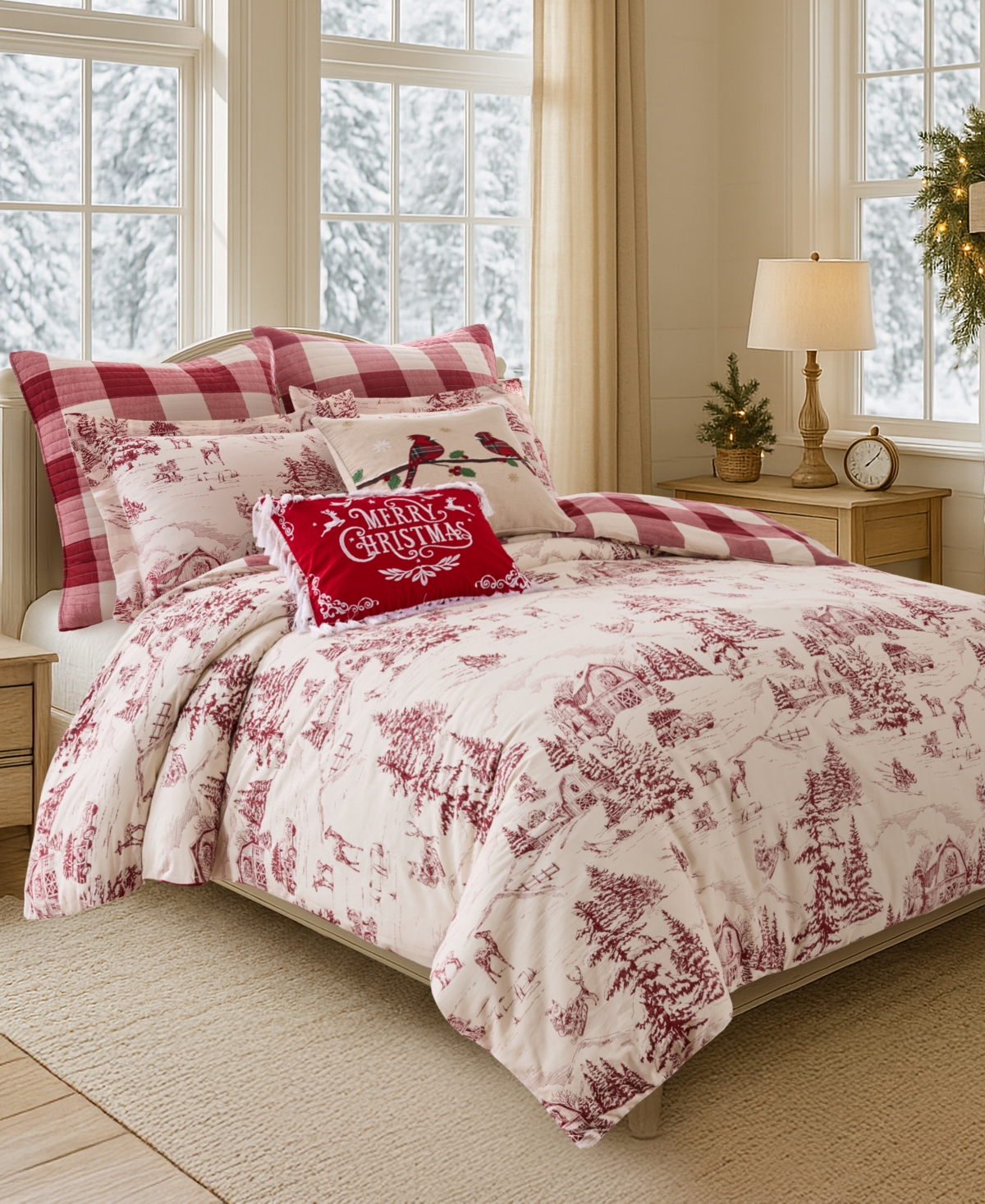 Levtex Home Winter Sleigh Ride Reversible 3-pc. Comforter Set, Full/queen In Multi