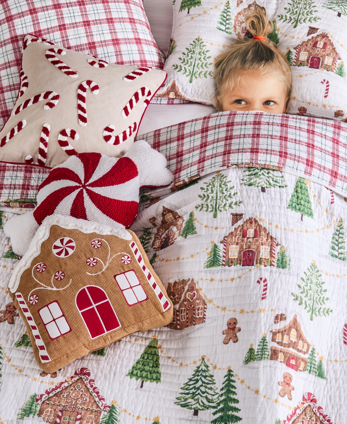 Levtex Home Gingerbread Village Reversible Quilt, King/California King