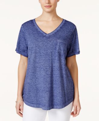 Style & Co - Plus Size Burnout T-Shirt