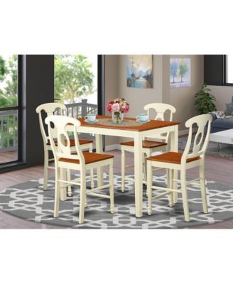 5 Pc counter height Dining room set-pub Table and 4 Kitchen bar stool