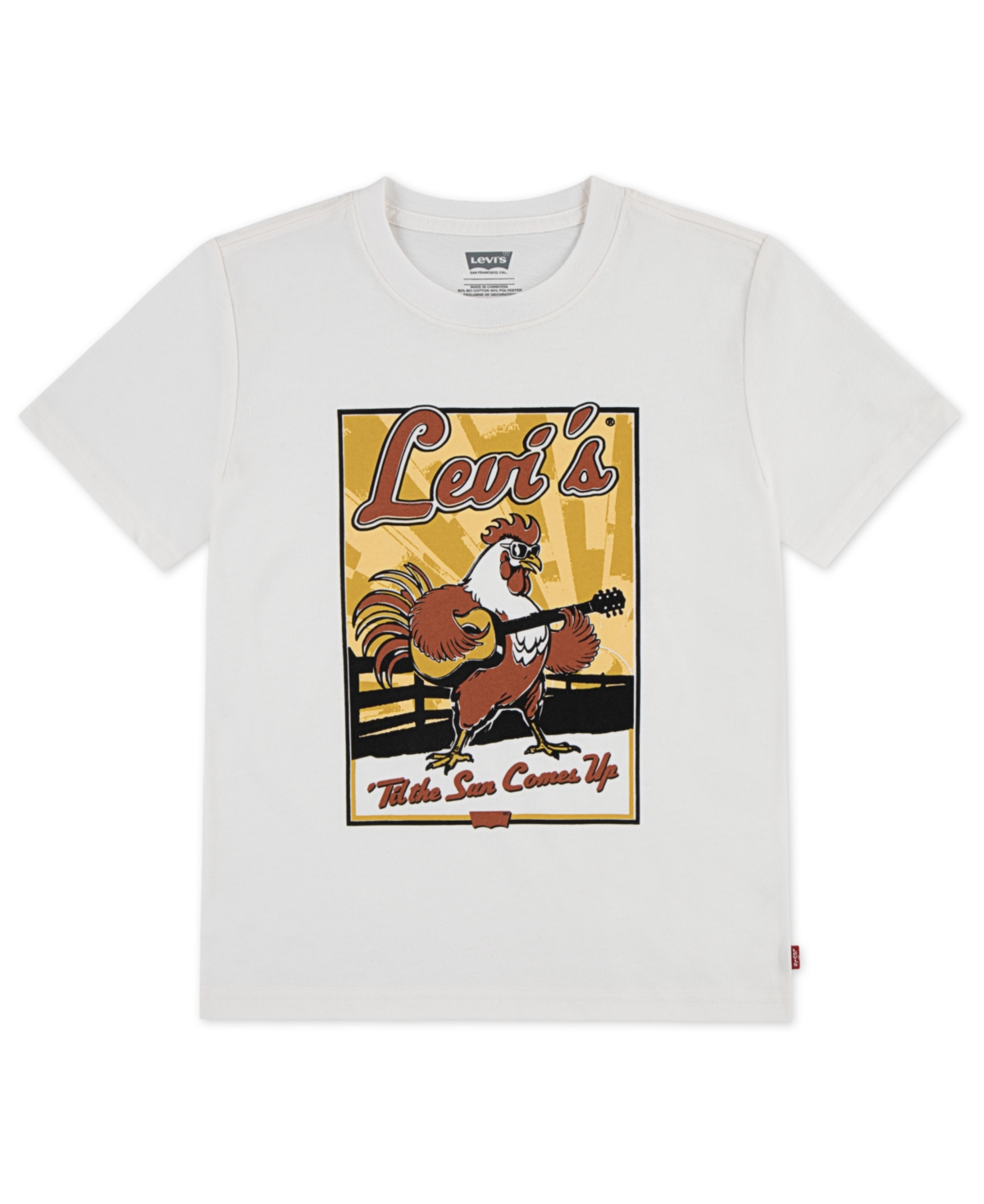 Levi's Little Boys Jam Session Short Sleeve T-shirt In White