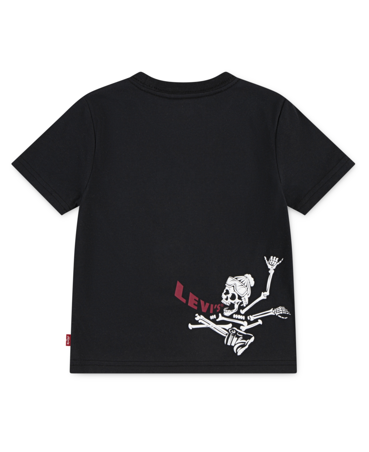 Levi's Big Boys Shredding Skeleton Short Sleeve T-shirt In Black