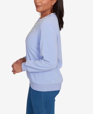 Women's Classic Embellished Crew Neck Anti-Pill Top