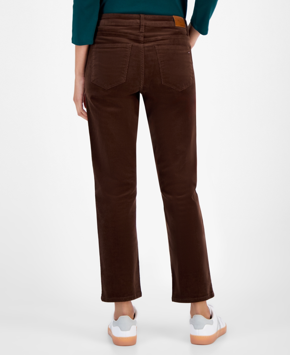 Tommy Hilfiger Women's Straight Corduroy Pants In Brown