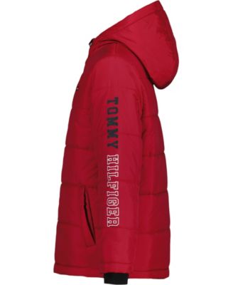 Big Boys' Sleeve Logo Full Zip Puffer Jacket