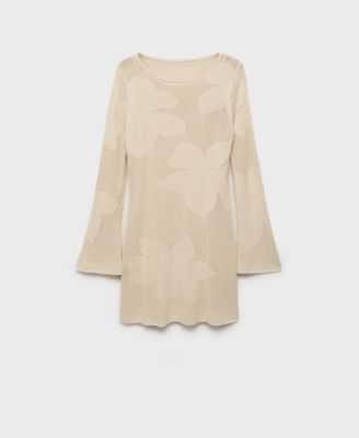 Women's Embroidered Floral Knit Dress