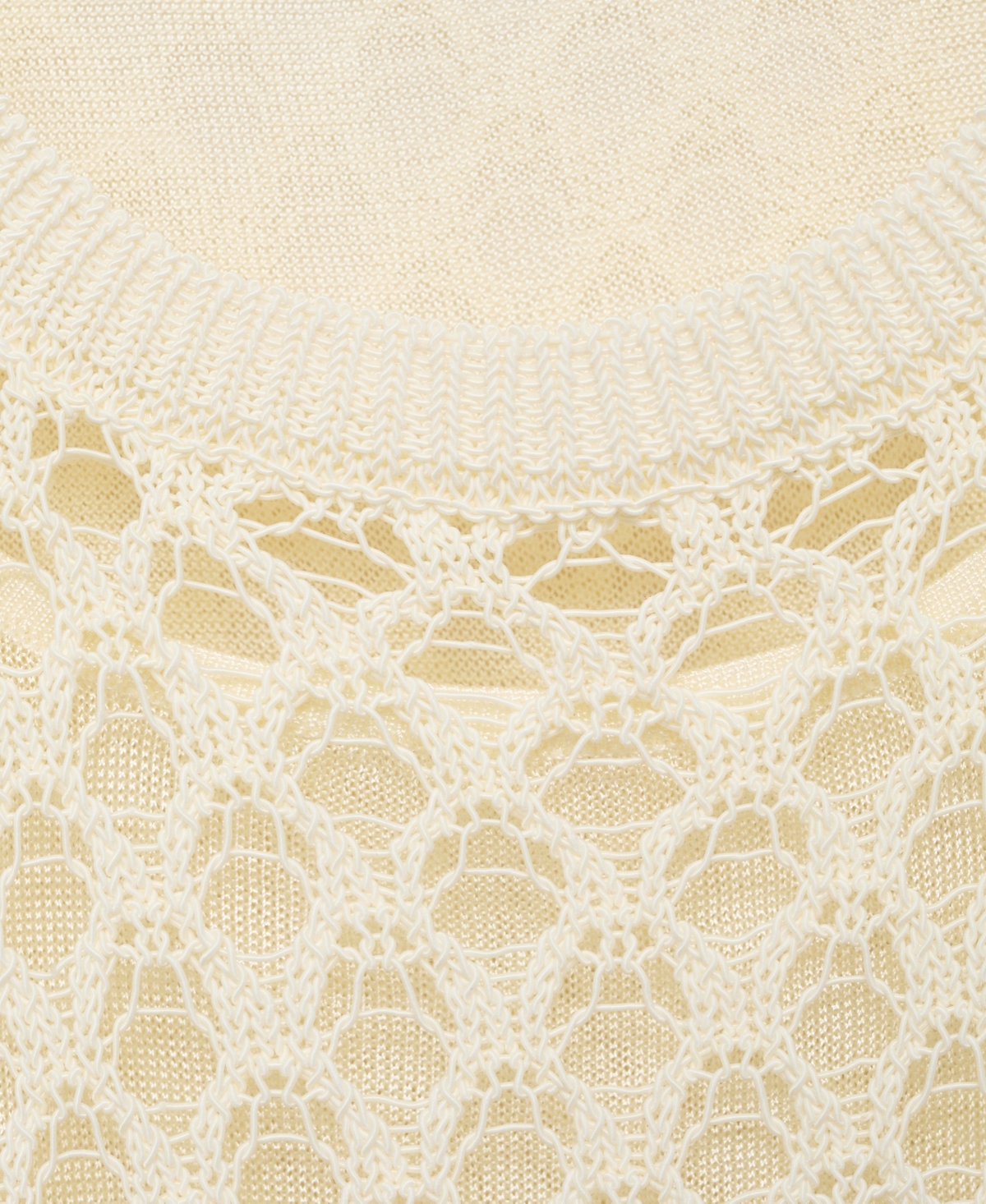 Mango Openwork Tank In White