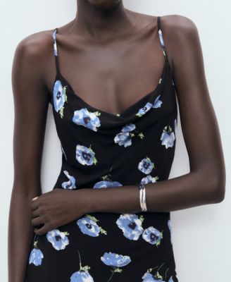 Women's Draped Neckline Long Dress