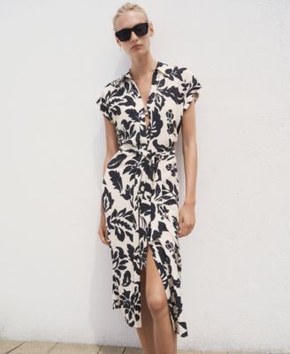 Women's Floral Print Shirt Dress