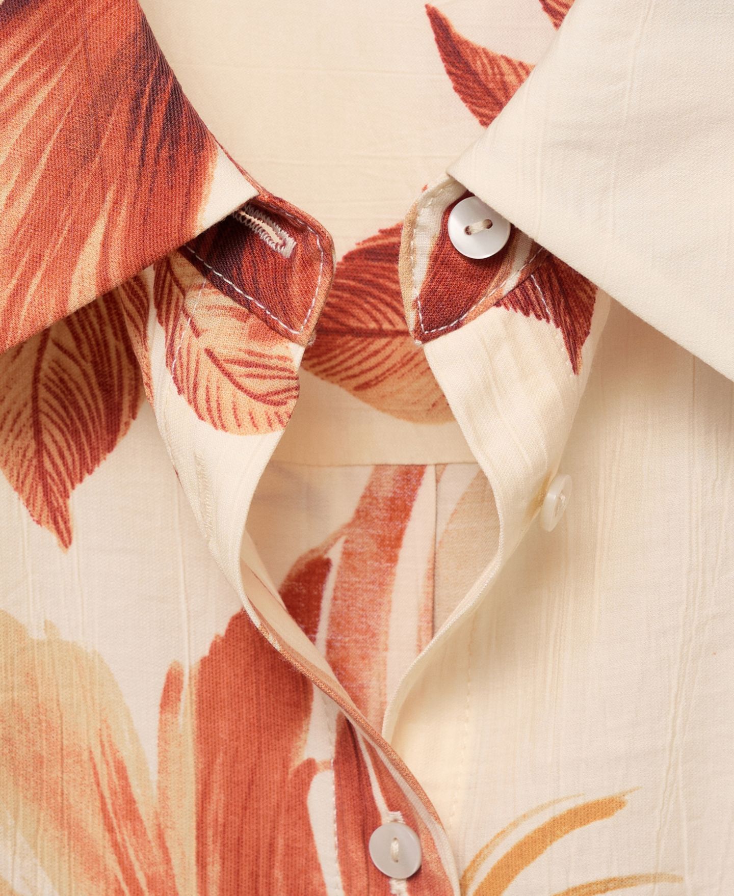 Женская блузка Mango Palm Tree Print Three-Quarter Sleeve, цвет: Молочный белый — фото 5