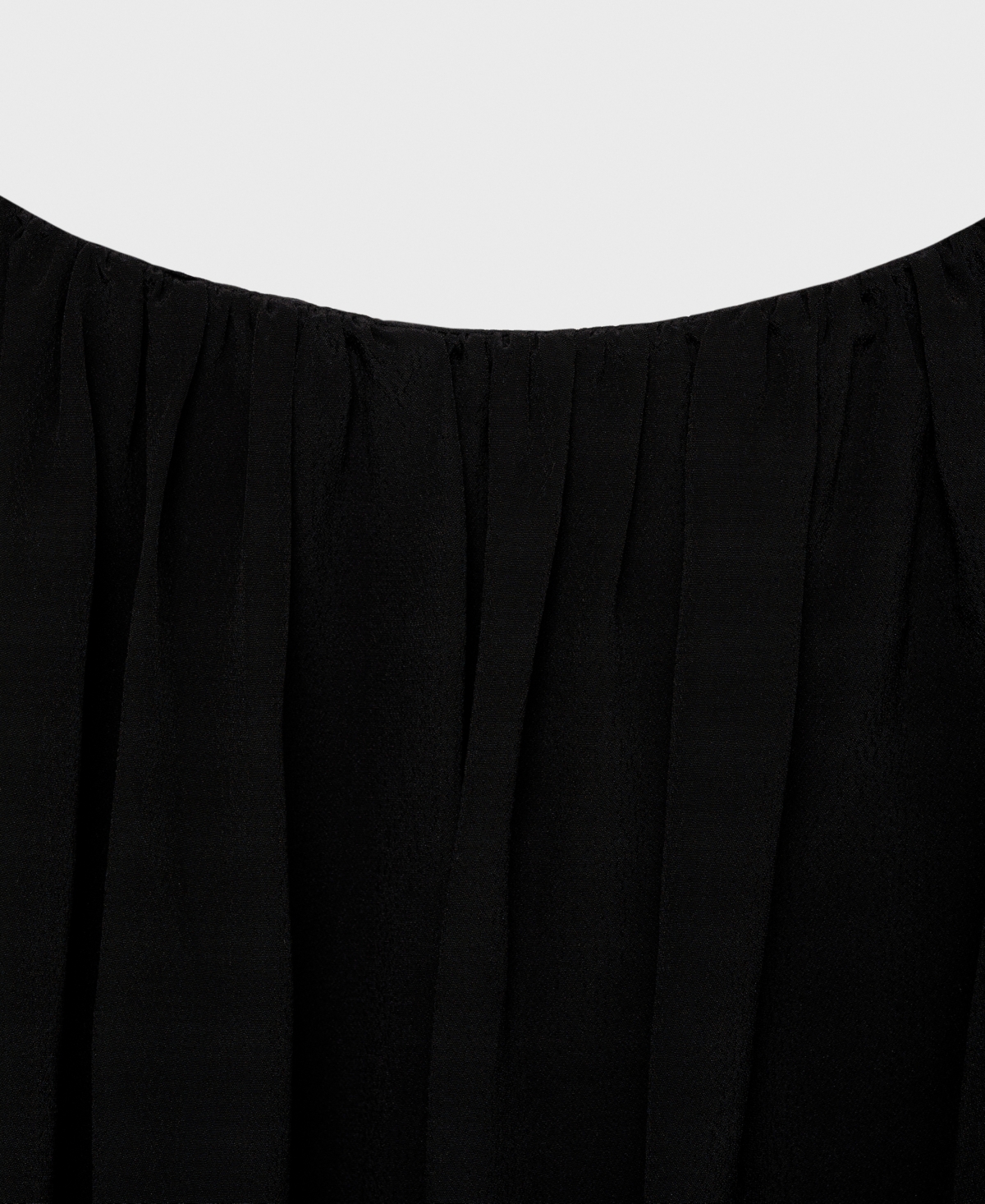 Mango Bubble Hem Crop Top In Black