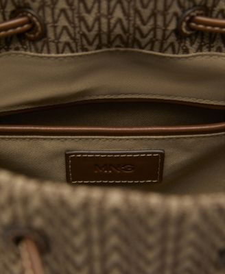 Women's Printed Logo Bucket Bag