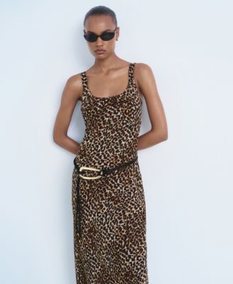 Women's Animal-Print Midi-Dress
