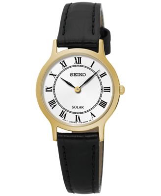 seiko quartz watch leather strap