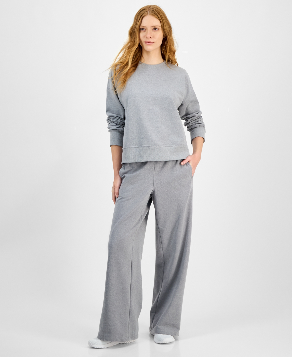 Id Ideology Women's Fleece Crewneck Sweatshirt, Macy's Exclusive