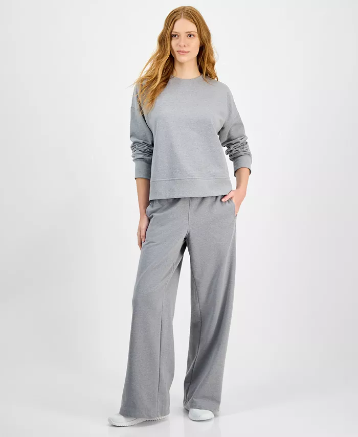 Women's Crewneck Vented-Hem Sweatshirt - thumbnail 2