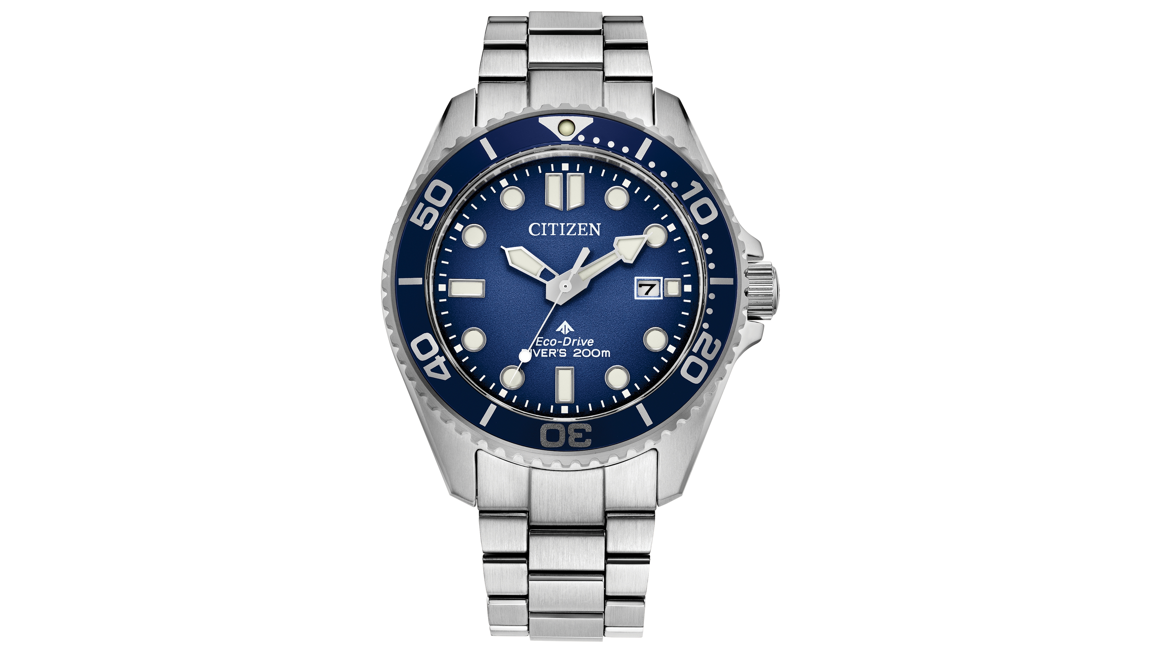 Citizen Men's Eco-Drive Promaster Dive Silver-Tone Stainless Steel Bracelet Watch, 41mm