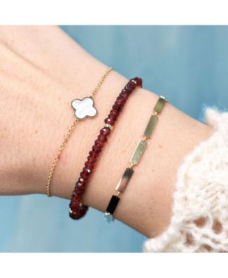 Small Mother Single Clover Bracelet 14K Gold