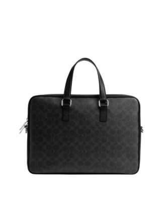 Men's Caden Brief Signature Coated Canvas Laptop Bag