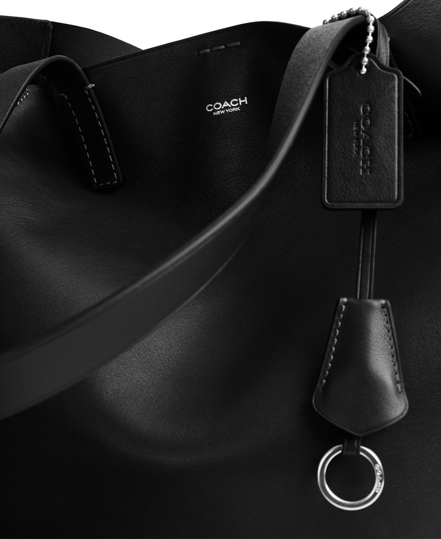 Женская сумка COACH Natural Grain Leather Broadway, цвет: Чёрный — фото 7