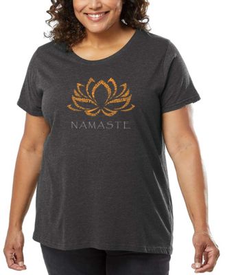 Plus Size Namaste Word Art T-Shirt