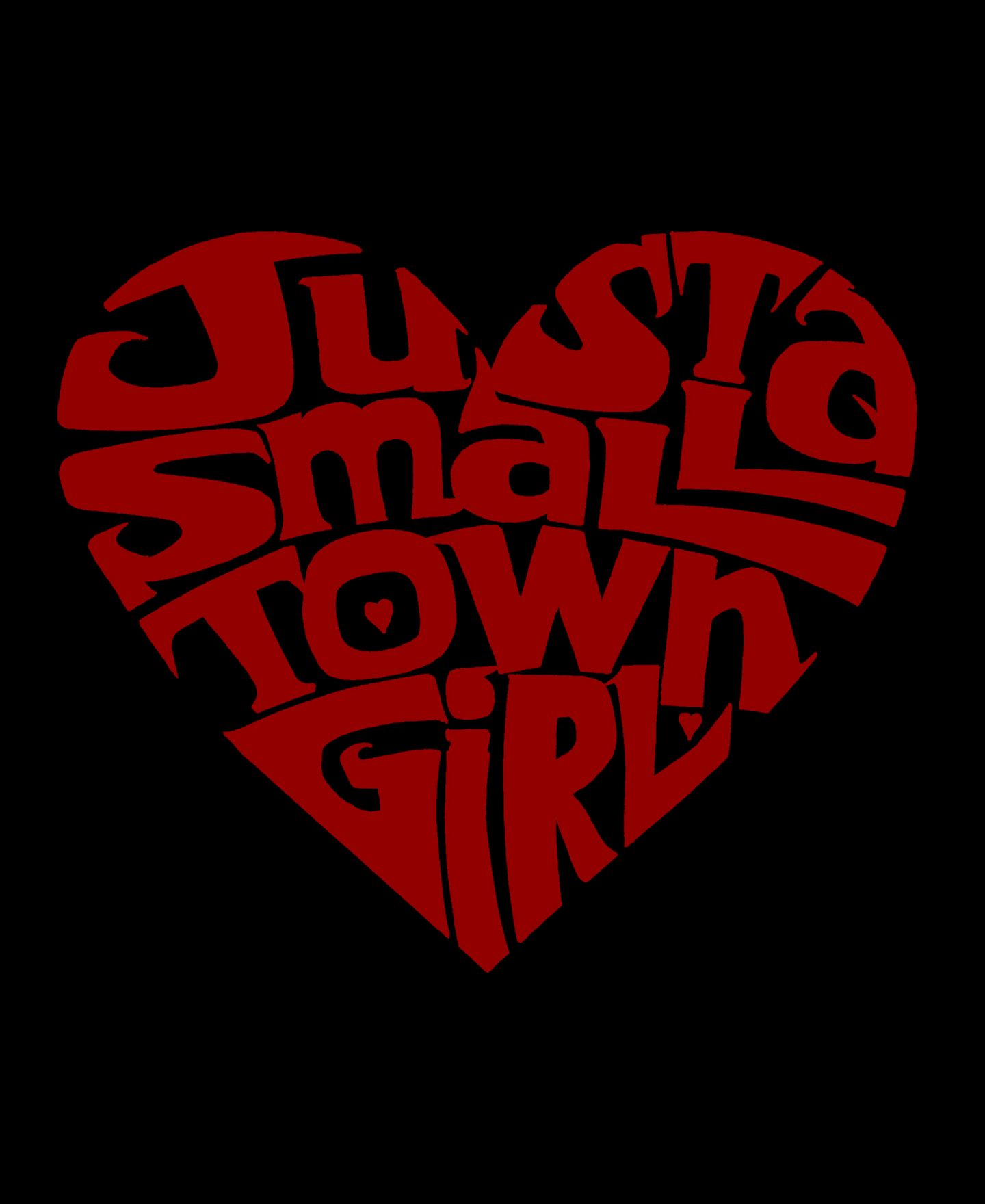 Женская футболка LA Pop Art Plus Size Just A Small Town Girl Word Art, цвет: Чёрный — фото 2