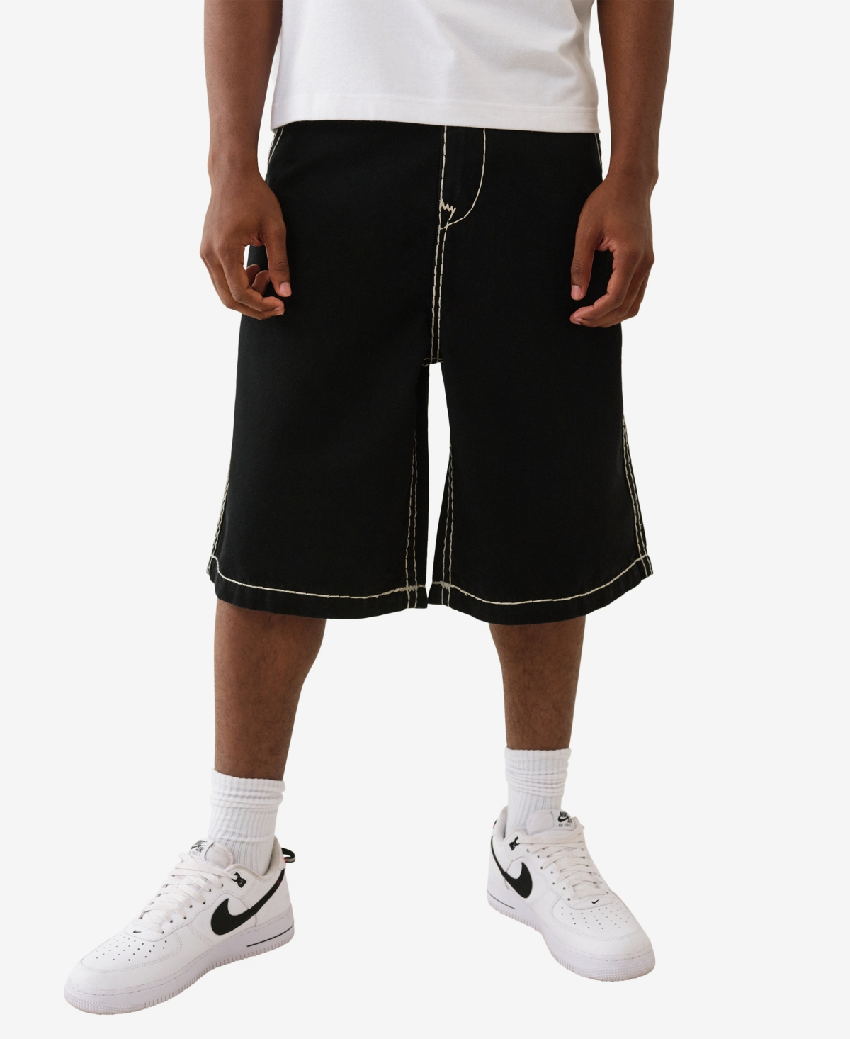 True Religion Men's Mikey Super T Baggy Af Shorts In Black