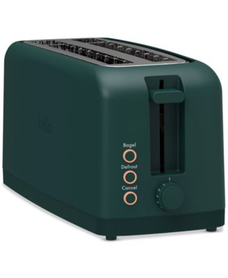 Bella - 4-Slice Wide-Slot Slim Toaster, Forest Green