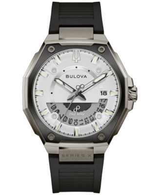 Bulova - Men's Luxury Series X HPQ Precisionist Black Rubber Watch 42mm