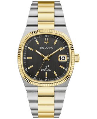 Bulova - Men's Classic Super Seville HPQ Precisionist Two-Tone Stainless Steel Bracelet Watch 37.5mm