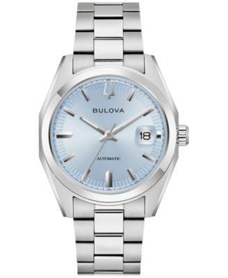 Bulova - Men's Classic Surveyor Automatic Silver-Tone Stainless Steel Bracelet Watch 39mm