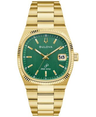 Bulova - Men's Classic Super Seville HPQ Precisionist Gold-Tone Stainless Steel Bracelet Watch 37.5mm