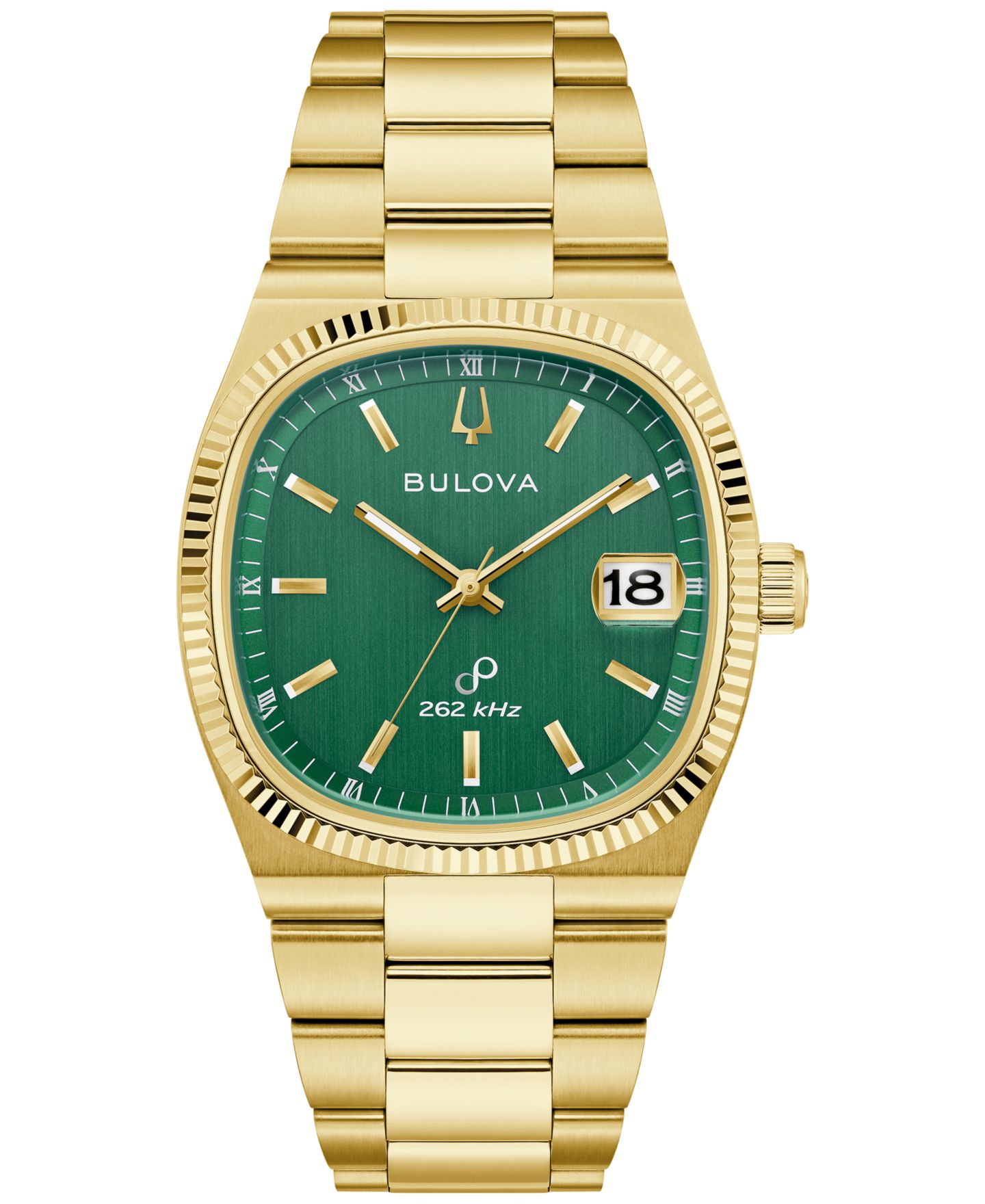 Мужские часы Bulova Classic Super Seville HPQ Precisionist Gold-Tone Stainless Steel Bracelet Watch 37.5mm — фото 1
