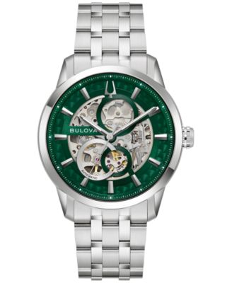 Bulova - Men's Classic Sutton Automatic Silver-Tone Stainless Steel Bracelet Watch 40mm