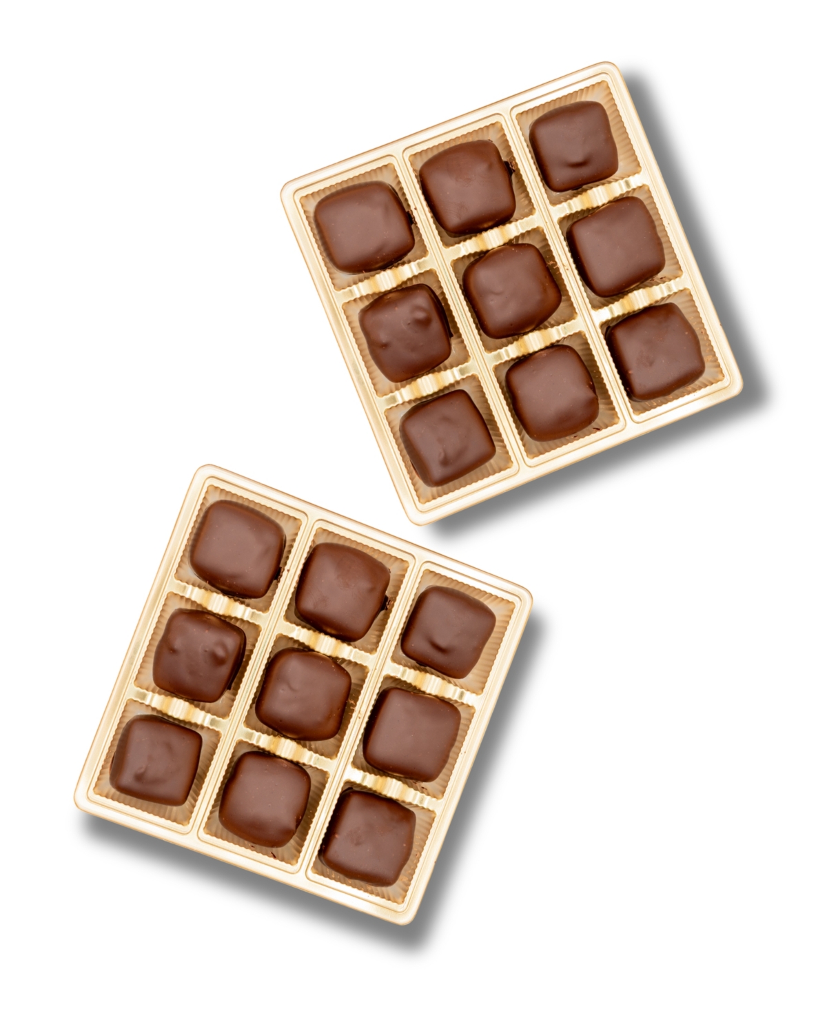 Bixby Chocolate Peacn Caramel Cutes Dark Chocolate, 18 Pieces In Transparent
