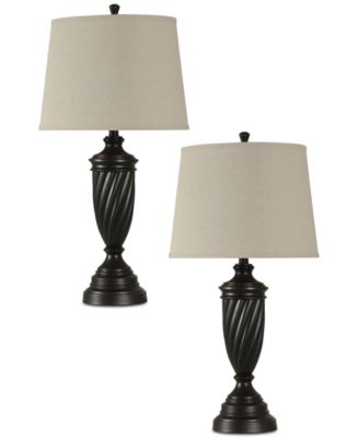 StyleCraft Set of 2 Bronze-Tone Table Lamps - Macy's