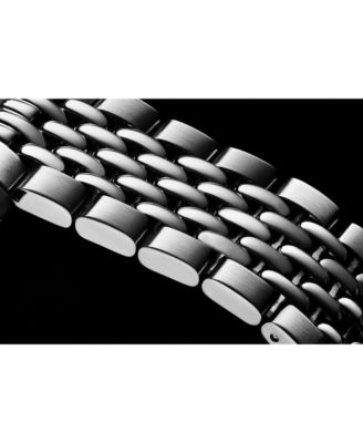 1006 Men s Automatic Dive Watch Swiss Movement Black Dial Luminous Hands Unidirectional Bezel Stainless Steel Beaded Bracelet Date Window