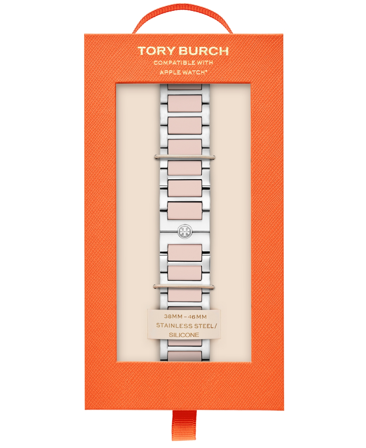 Tory Burch Women's The Kira Pink Silicone & Stainless Steel Bracelet For Apple Watch 38mm-46mm In Multi