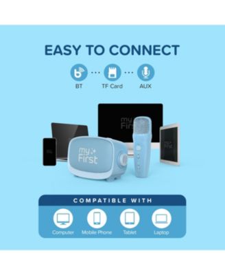 Voice 2 Kids Karaoke Machine with Wireless Microphone, Bluetooth Speaker, and AI Voice Changer