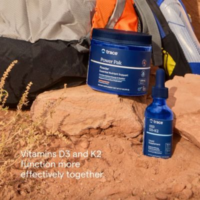 | Liquid Ionic Vitamin D3 + K2 | 125 mcg (5,000 IU) D3, 100 mcg K2 | Concentrated Dietary Supplement | 2 fl oz. 296 Servings