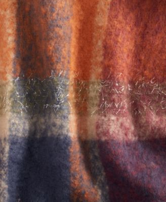 Overscale Plaid Fringe Topper, Macy's Exclusive