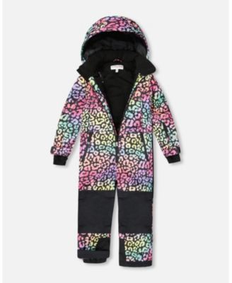 Girl One-Piece Teknik Snowsuit Rainbow Leopard - Child